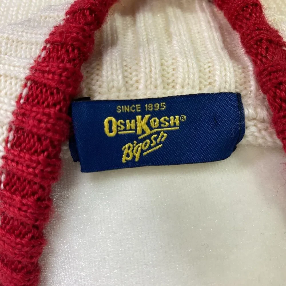 OshKosh B'gosh Girls size 12 White cable knit Crew Neck Sweater